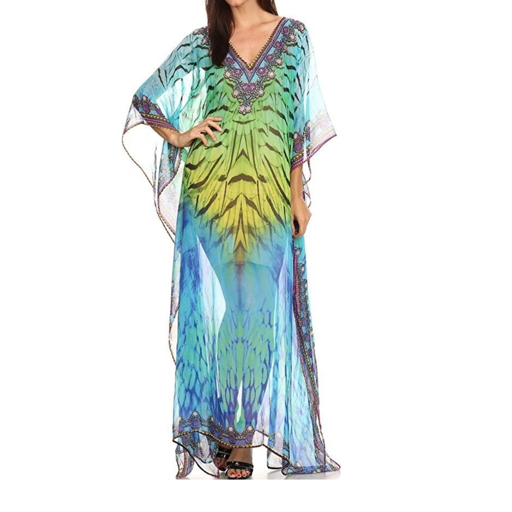 NWT Kaftan Cover Up OS